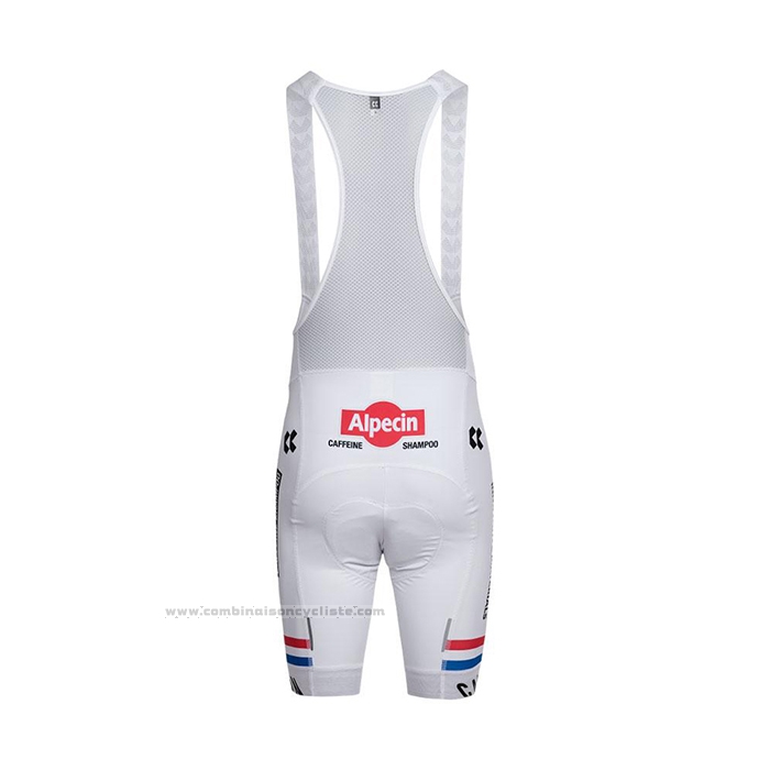 2022 Maillot Cyclisme Alpecin Fenix Rouge Blanc Bleu Manches Courtes et Cuissard
